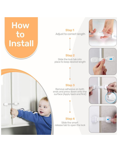 Cierre de Seguridad 3M Baby Proof Me - 12 Cierres Ajustables