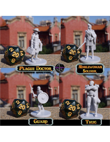 24 Miniaturas de Enemigos para D&D Wildspire 28mm RPG