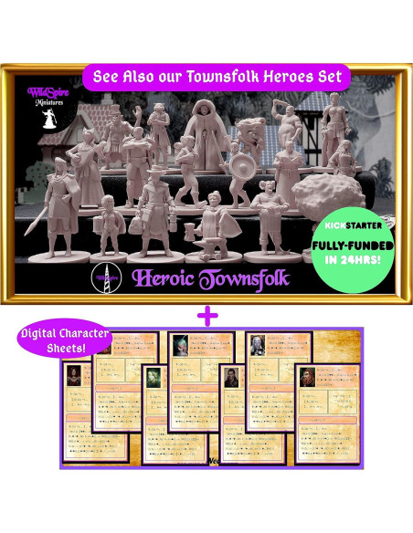 24 Miniaturas de Enemigos para D&D Wildspire 28mm RPG