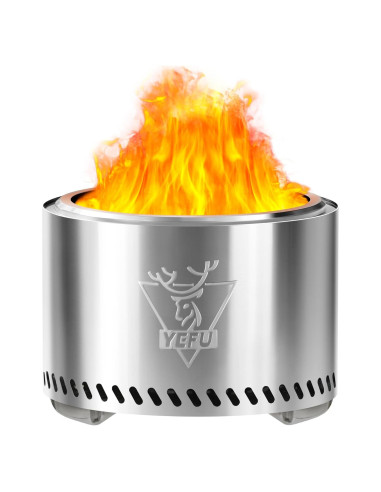 Hoguera YEFU 48 cm Acero Inoxidable Sin Humo para Exterior