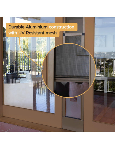 Puerta Magnética para Mascotas Grande Bronce 162-214 cm