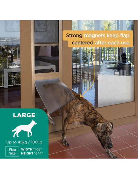 Puerta Magnética para Mascotas Grande Bronce 162-214 cm Puerta Magnética para Mascotas Grande Bronce 162-214 cm