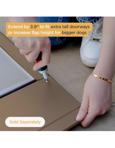 Puerta Magnética para Mascotas Grande Bronce 162-214 cm
