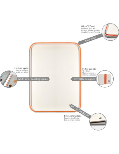 Paleta Húmeda Eterna Redgrassgames Painter Lite 22.6 cm