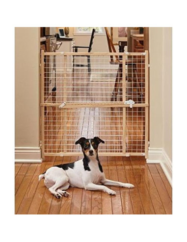 Puerta de Seguridad para Mascotas MidWest 32x73-127cm Blanca