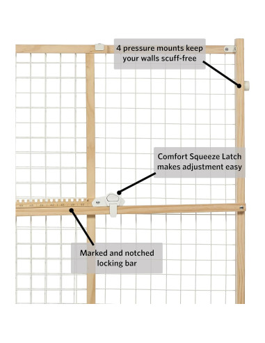 Puerta de Seguridad para Mascotas MidWest 32x73-127cm Blanca