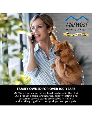 Puerta de Seguridad para Mascotas MidWest 32x73-127cm Blanca