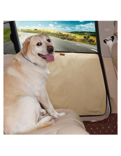 Protector de Puerta de Coche BECROWM para Mascotas Beige