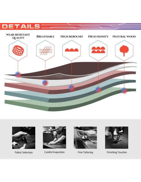 Silla de Oficina COLAMY Alta Respaldo Cuero Ergonómica