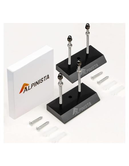 Soporte de Pared Alpinista para Skateboard Negro 2 Paquete