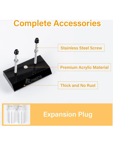 Soporte de Pared Alpinista para Skateboard Negro 2 Paquete