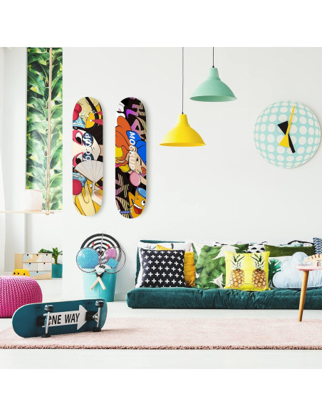 Soporte de Pared Alpinista para Skateboard Negro 2 Paquete