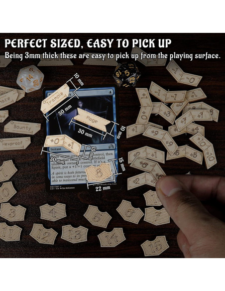 Conjunto 194 Fichas de Madera MTG CZYY +1/+1 y Lealtad