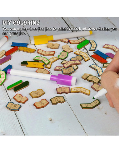 Conjunto 194 Fichas de Madera MTG CZYY +1/+1 y Lealtad