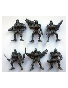Esqueletos de Cyborg 54 mm Tehnolog - 6 Soldados de Juguete
