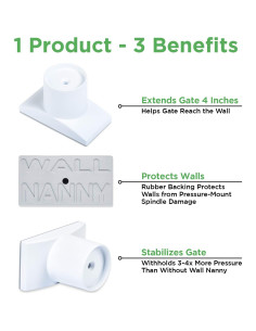 Extensor Wall Nanny 10 cm - Protector de Paredes para Puertas 2