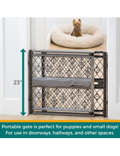 Puerta para Mascotas North States 26-40" Ancho Gris Piedra 2