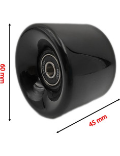 Ruedas de Skateboard CREAJOY 60mm 95A Juego de 4 Negro 2