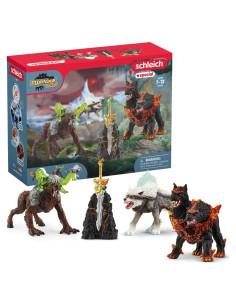 Set de 5 Figuras Fantásticas Schleich Eldrador - Lobo, Perro, Bestia