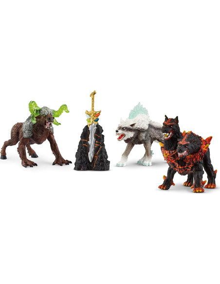 Set de 5 Figuras Fantásticas Schleich Eldrador - Lobo, Perro, Bestia