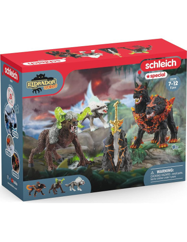 Set de 5 Figuras Fantásticas Schleich Eldrador - Lobo, Perro, Bestia