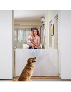 EasyBaby Puerta Retráctil Extra Ancha 83.82 cm Blanco 2