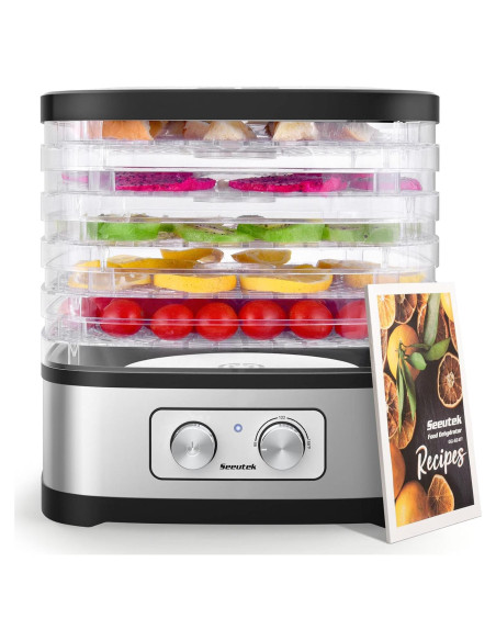 Deshidratadora de Alimentos Seeutek GGJ-261A, 5 Bandejas Sin BPA