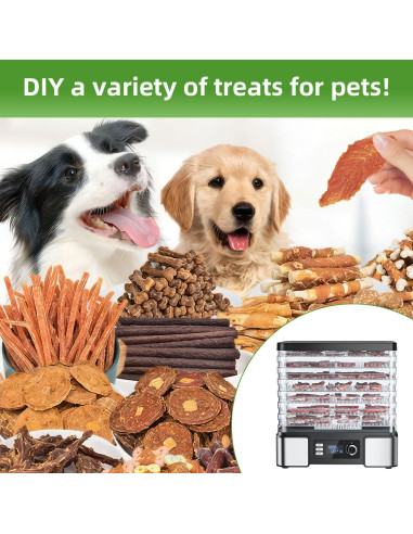 Deshidratador de Alimentos TINANA 7 Estantes 400W Acero Inoxidable