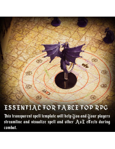 Plantilla de Hechizo AOE CZYY 30' Cubo y Cono Acrílico 2