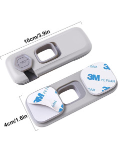 Cerraduras de Refrigerador QYESWHSR para Niños - 5 Piezas Gris 2