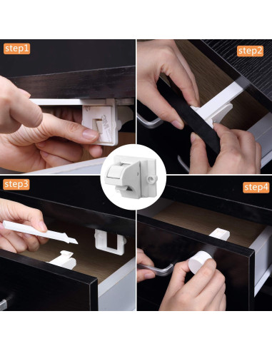 Cerraduras Magnéticas Vmaisi para Armarios 15 Pzas a Prueba Bebés