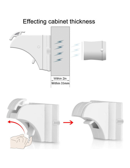 Cerraduras Magnéticas Vmaisi para Armarios 15 Pzas a Prueba Bebés