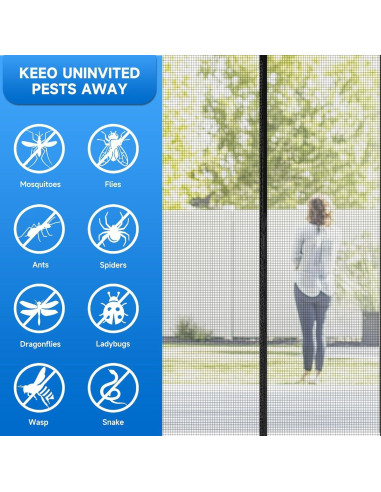 Malla Pantalla Magnética CANLENE 80x203 cm Resistente Insectos