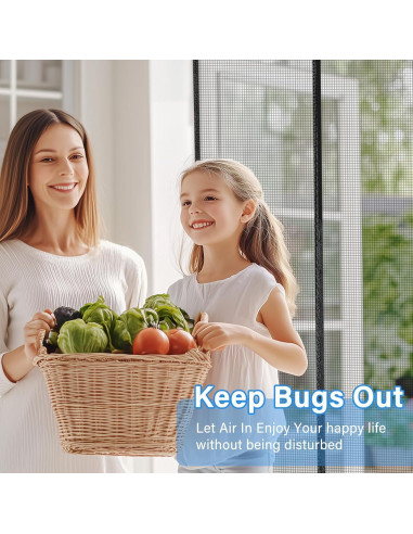 Malla Pantalla Magnética CANLENE 80x203 cm Resistente Insectos