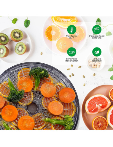 Deshidratador de Alimentos NutriChef PKFD12.5 5 Bandejas Blanco