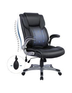 Silla de Oficina COLAMY 2822 Negra Ergonómica con Soporte Lumbar