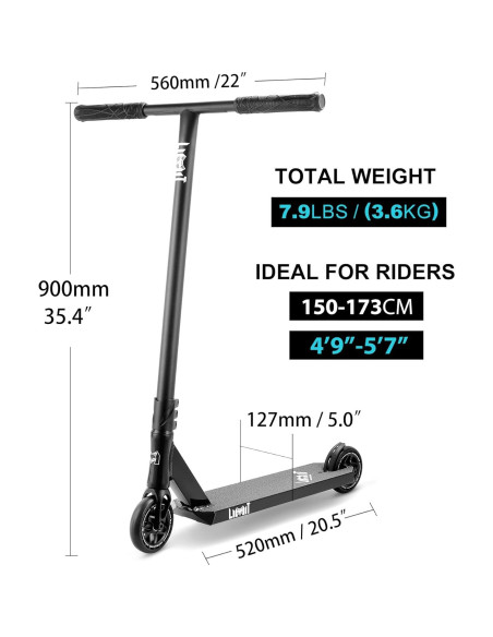 Scooter Acrobático Limit LMT01-V2 - 3.6 kg - Para 8 años+