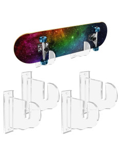 Soporte de Pared BiJun para Skateboard Acrílico Transparente