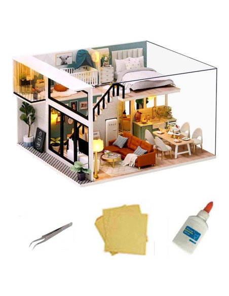 Casa de Muñecas 3D MAGQOO Miniatura con Muebles DIY