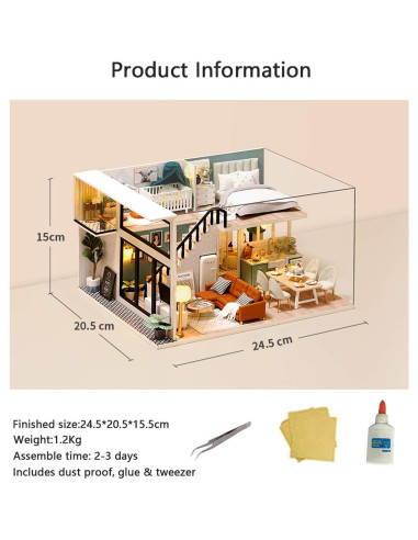 Casa de Muñecas 3D MAGQOO Miniatura con Muebles DIY