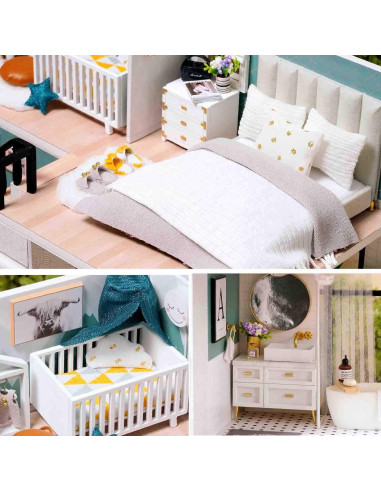 Casa de Muñecas 3D MAGQOO Miniatura con Muebles DIY