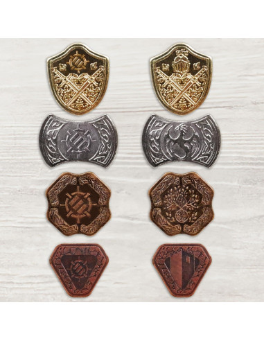 Set de Fichas de Tesoro Enhance - 40 Fichas Metálicas y Gemas