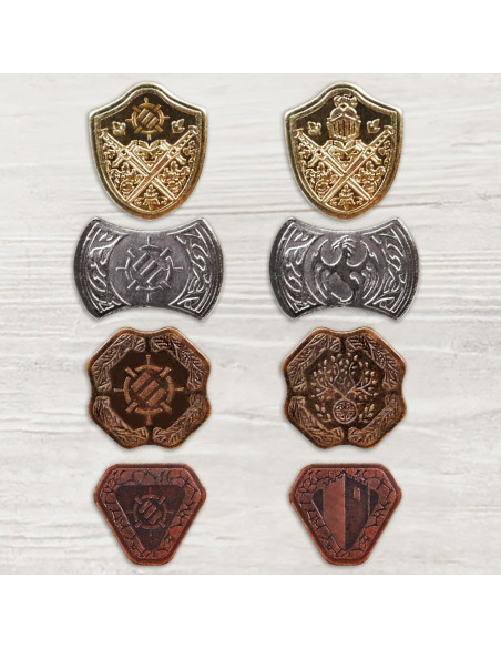 Set de Fichas de Tesoro Enhance - 40 Fichas Metálicas y Gemas