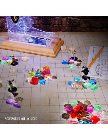 Set de Fichas de Tesoro Enhance - 40 Fichas Metálicas y Gemas