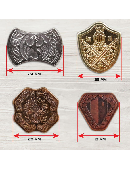 Set de Fichas de Tesoro Enhance - 40 Fichas Metálicas y Gemas