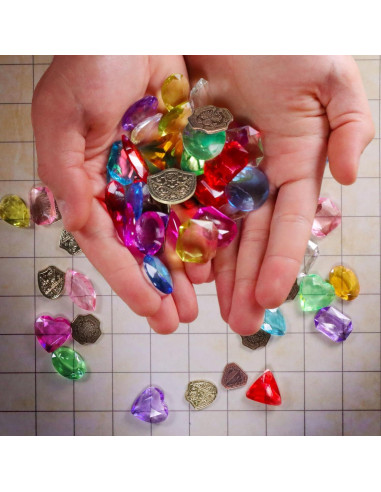 Set de Fichas de Tesoro Enhance - 40 Fichas Metálicas y Gemas