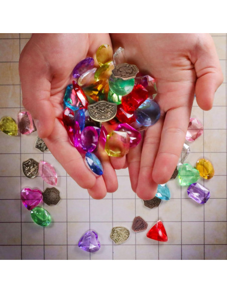 Set de Fichas de Tesoro Enhance - 40 Fichas Metálicas y Gemas