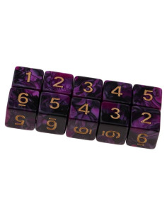 10 Dados Poliedricos D6 Acrílicos 16mm Yiotfandoll RPG