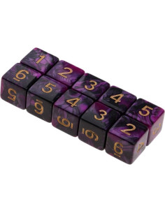 10 Dados Poliedricos D6 Acrílicos 16mm Yiotfandoll RPG 2