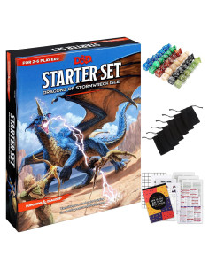 Dungeons and Dragons Kit de Inicio D&D 6 Dados y Miniaturas